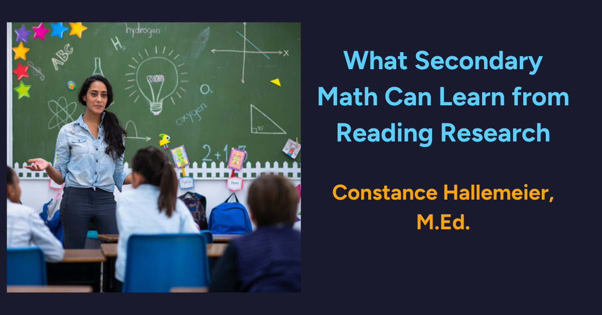Secondary Mathematics Instruction Meets Science of Reading